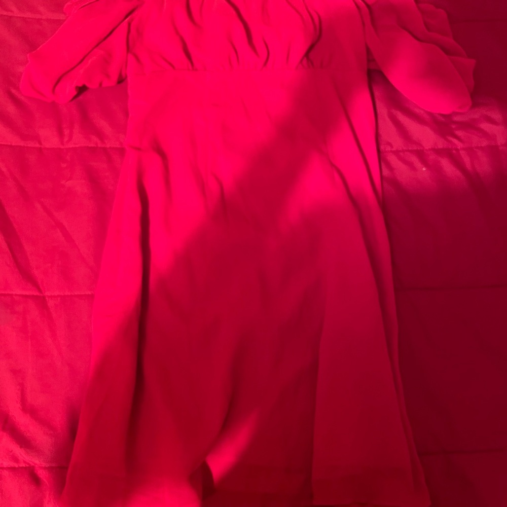 Red Shoulder Dress. Never worn!